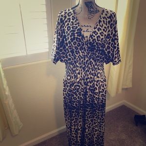 Animal print maxi dress
